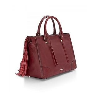 Rebecca Minkoff Fringe Regan Leather Satchel Tote Handbag